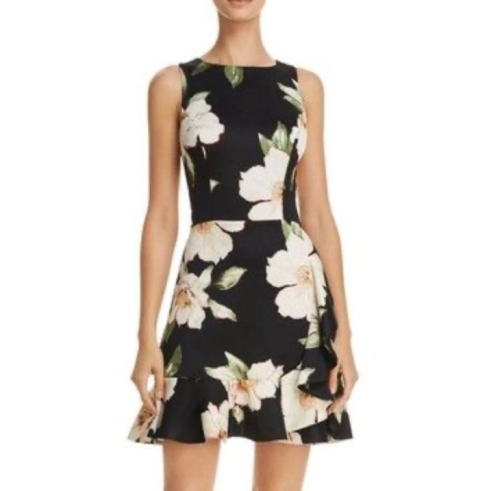 NWT floral Aqua mini dress with ruffle